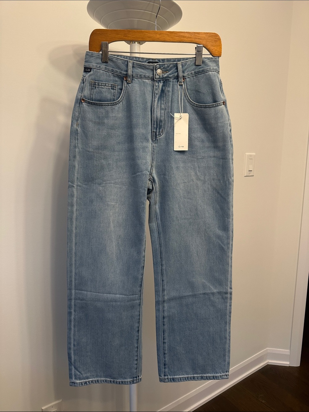 Citizen of Humanity light wash high rise wide leg jeans